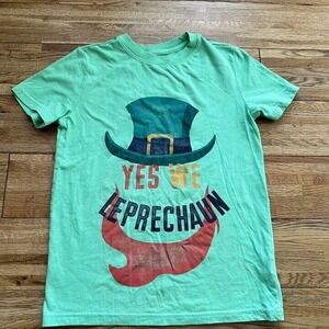 Cat & Jack Leprechaun St Patrick's Day Shirt Size 8-10‎
